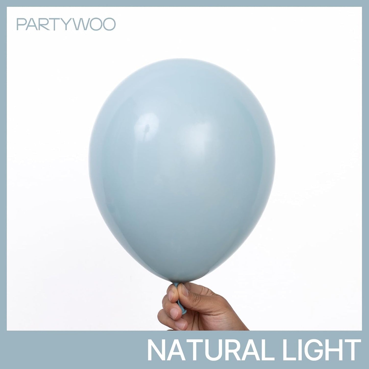 PartyWoo Dusty Blue Balloons - 120-Piece Set in Various Sizes for Graduation & Baby Showers | Aqua Boho Decor