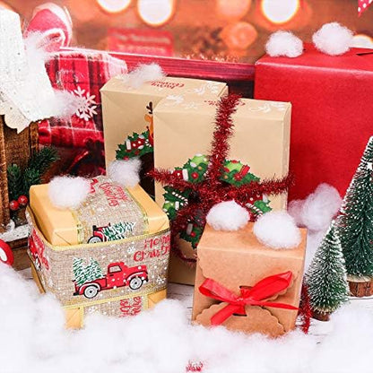 Shappy Christmas Fake Snow Decoration - 17.64 Ounce Fluffy White Cloud Fiber for Indoor Winter Decor