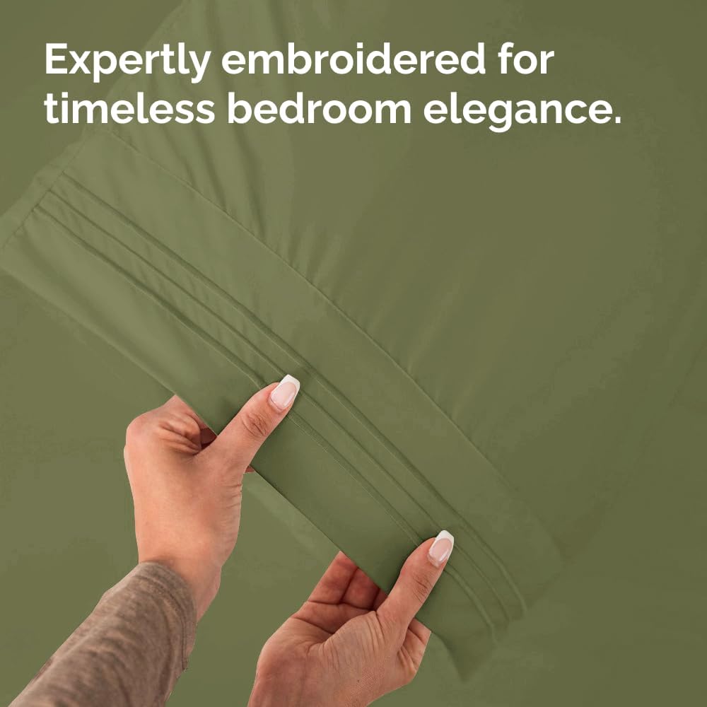 Skiennix Body Pillowcases Set of 2 | 20x54 Long Soft Pillow Covers - Comfy, Breathable & Wrinkle-Free in Sage Green