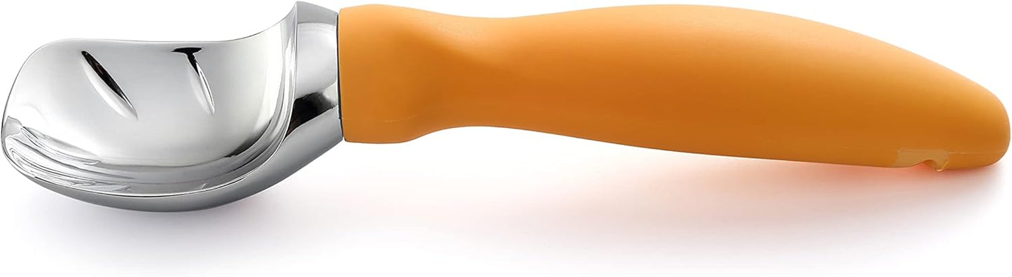 Spring Chef Metal Ice Cream Scoop - Heavy Duty Soft Grip Handle for Gelato & Sorbet | Set of 2 - Mango