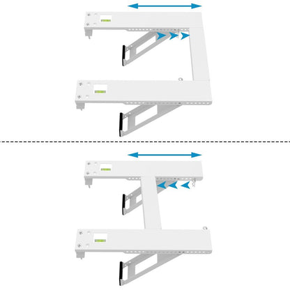 Qualward Air Conditioner Bracket Window AC Support Brackets - Heavy Duty with 2 Arms, Up to 180 lbs for 12000 to 24000 BTU AC Units- Fits Single Or Double Hung Windows