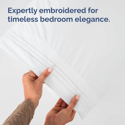 Skiennix Body Pillowcases Set of 4 | Soft 20x54 Long Pillow Covers for Comfortable Sleep - Machine Washable, Fade Resistant - White