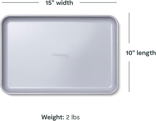 Caraway Non-Stick Ceramic Baking Sheet - Non-Toxic, PTFE & PFOA Free - Ideal for Baking & Roasting - Medium (15" x 10") - Sage
