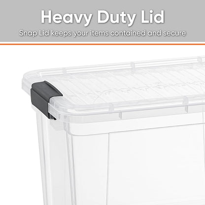 Superio Storage Bins - 10 Pack Clear Stackable Containers | 2.5 Qt BPA-Free, Non-Toxic Organizers for Home & Office