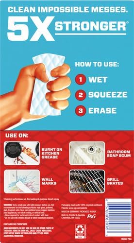 Mr. Clean Magic Eraser Sponge - All-Purpose Cleaning Pads for Kitchen & Bathroom | Extra Durable, 4ct