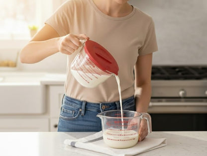 Auralite 8-Cup Borosilicate Glass Measuring Cup - 2 Quart with Lid for Precision Baking & Cooking