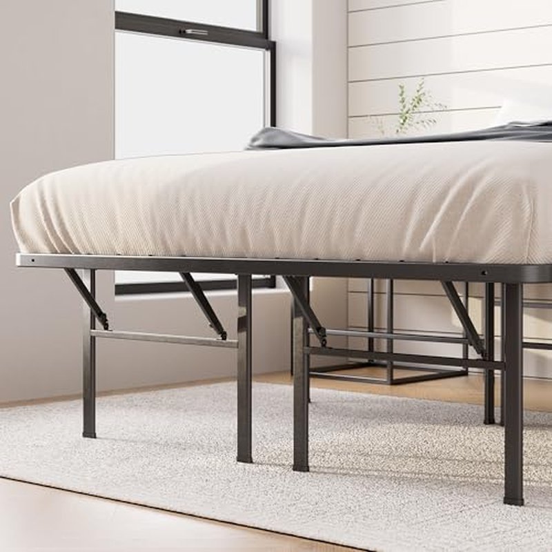 Zinus 16 Inch SmartBase Deluxe Mattress Foundation/ 2 Extra Inches high for Under-Bed Storage/Platform Bed Frame/Box Spring Replacement/Strong/Sturdy/Quiet Noise-Free, Cal King