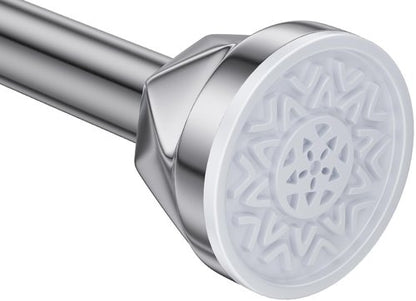 TITGIPE Shower Curtain Rod 27-80 Inches, No Drill Tension Curtain Rod, Adjustable Spring Tension Shower Rods for Bathroom, Kitchens, Windows, No Rust, Silver
