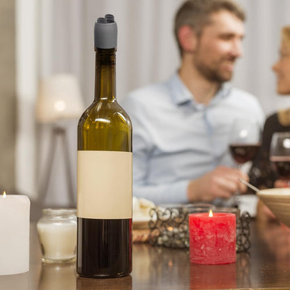 Silicone Wine Stopper for Wine Bottle, 2026 New Reusable Seal Cover for Wine, Champagne Beer, Keep Drinks Fresh (8)