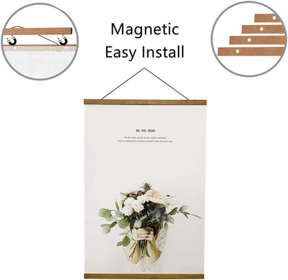 Miaowater Magnetic Wooden Poster Frames - 2 Pack for 16x16, 16x20, 16x22, 16x24 Art Display