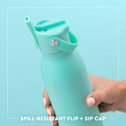 Swig Life 20oz Insulated Water Bottle - Travel-Friendly Design with Straw & Lid | Stainless Steel (Matte Blush)