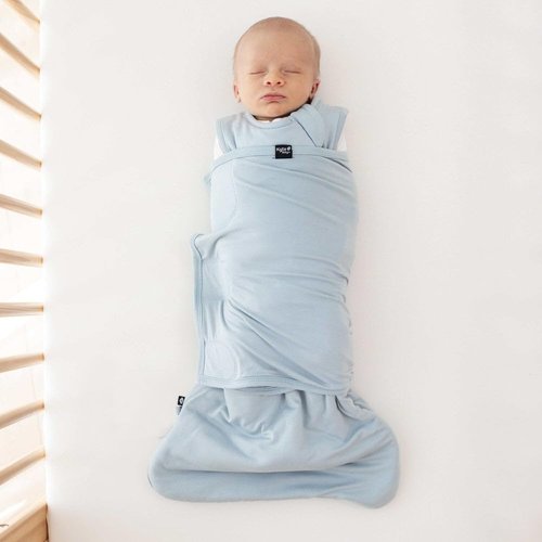 KYTE BABY Unisex Rayon Made from Bamboo Sleep Bag Swaddler for Babies, 1.0 Tog (Fog)