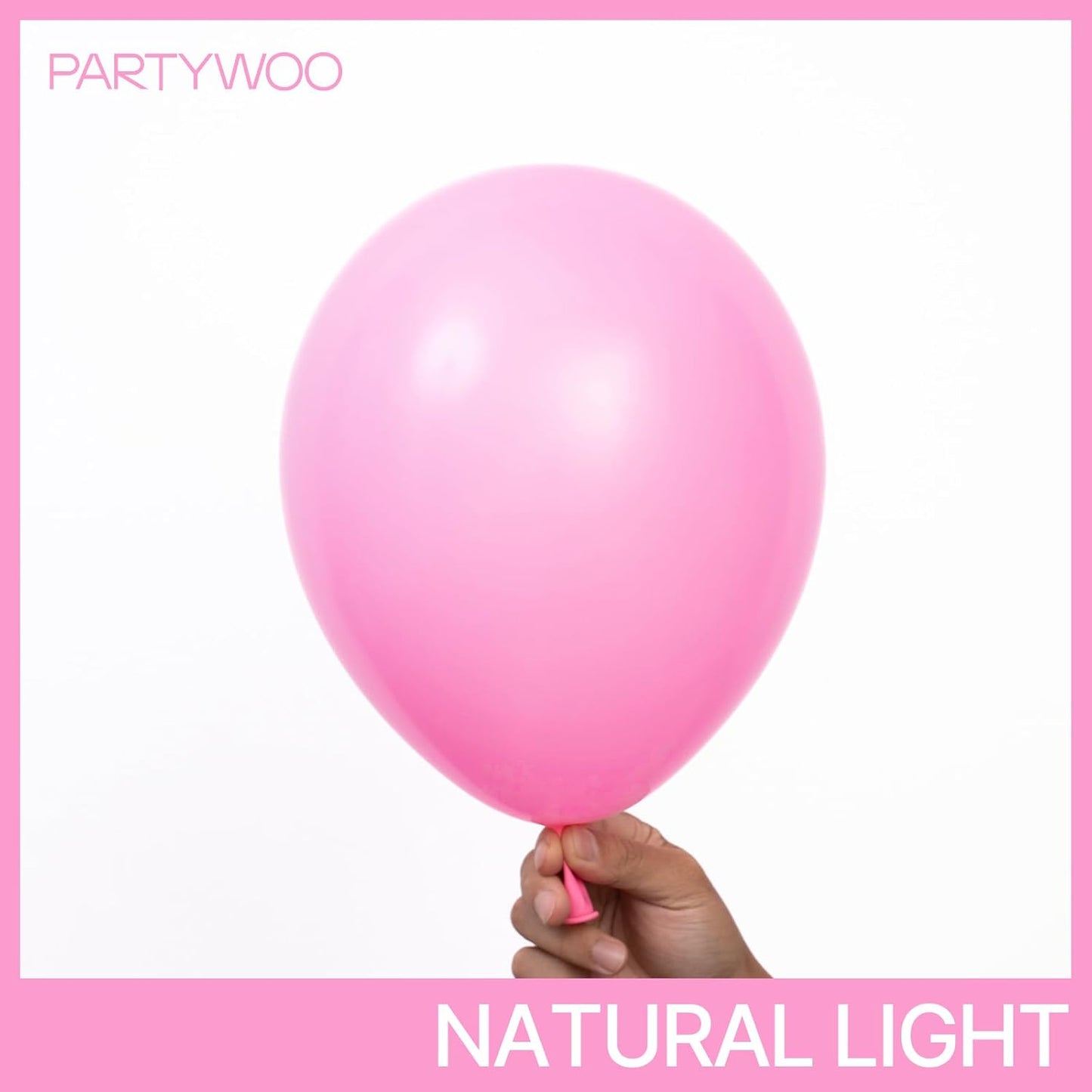PartyWoo Pink Balloons - 100pcs 12 Inch Matte Pink Balloon Arch Kit for Baby Showers & Parties