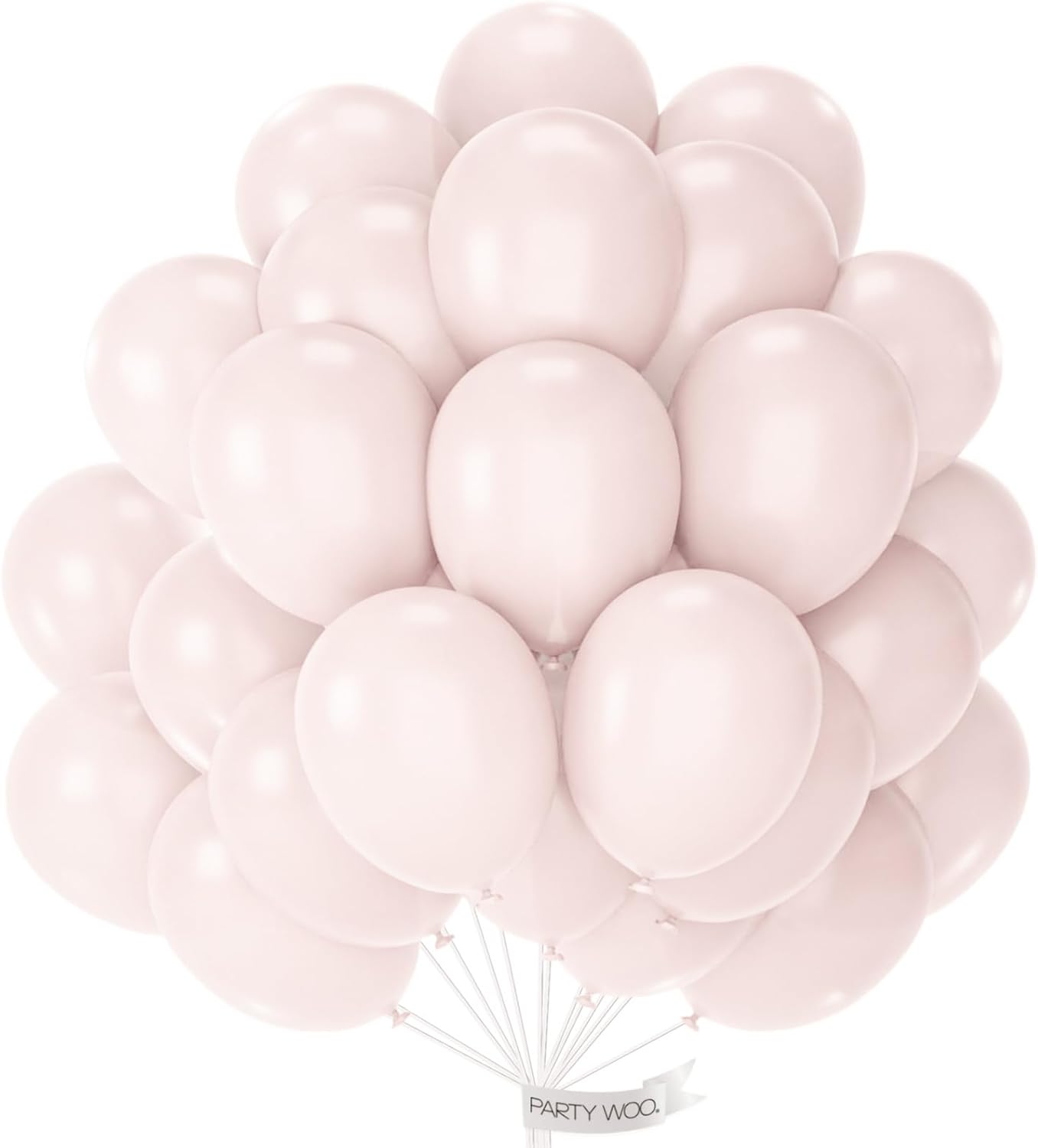 PartyWoo Beige Balloons - 101pcs 12 Inch Boho Cream & Ivory Latex Balloons for Weddings & Events