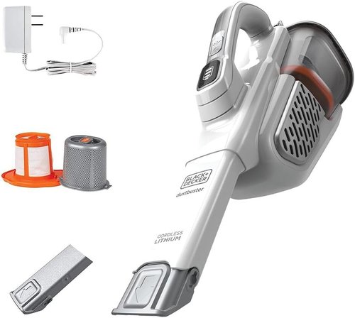 BLACK+DECKER Handheld Vacuum - Cordless & Rechargeable with Powerful Suction | Extended Runtime & Extra Long Crevice Tool