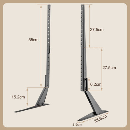 Universal TV Stand, Metal TV Legs for 20-65 inch LCD/LED/OLED/Plasma Flat&Curved Screen TV Height Adjustment with VESA 75x75mm to 800x500mm Max ML1760