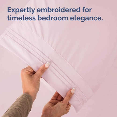 King Standard Pillow Cases - Soft Hotel Quality Covers for Comfy Bedding | 4-Piece Set in Lavender Pink