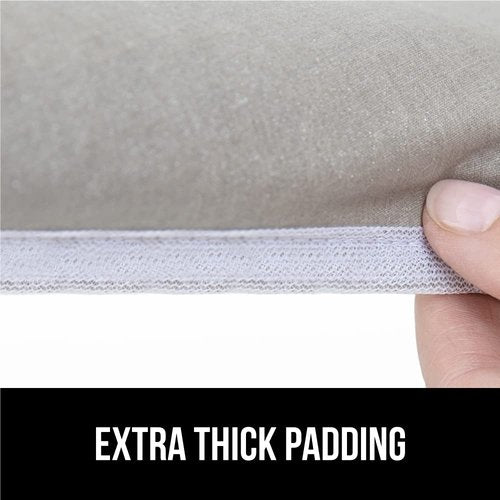 GORILLA GRIP The Original Ironing Board Cover and Pad, Silicone Coating, 400°F Scorch Resistant Thick Padding, Heavy Duty Iron Covers Standard Boards, Hook and Loop Fastener Strap, Silver 15x54