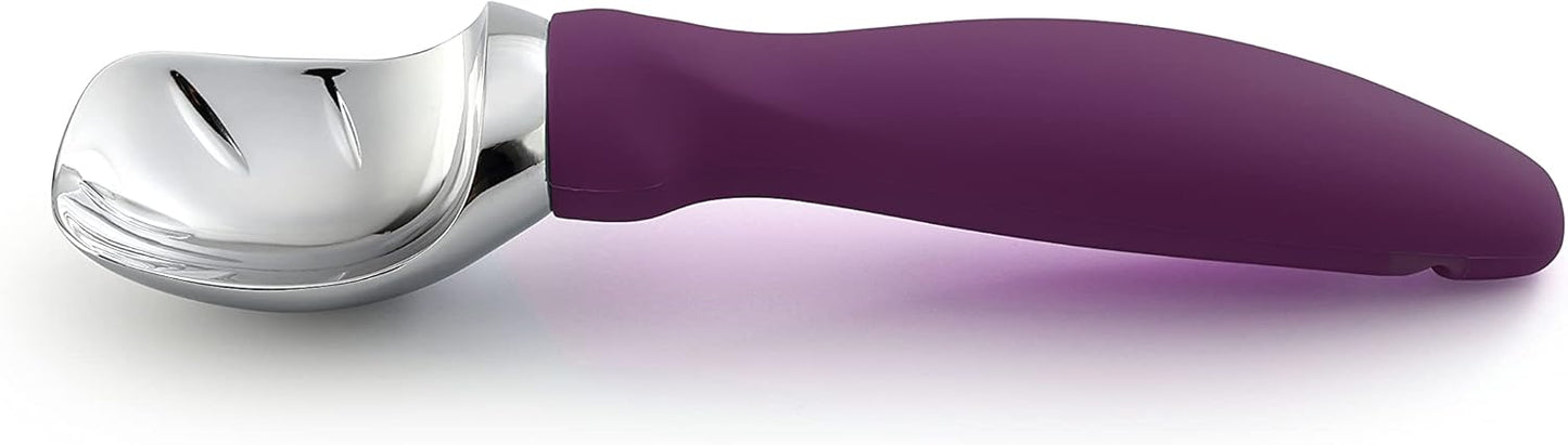Spring Chef Ice Cream Scoop - Professional Heavy Duty Scooper with Soft Grip Handle | Purple