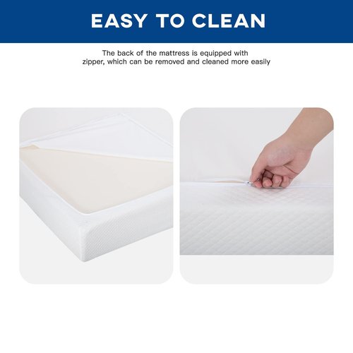 FDW | 12 Inch Twin Mattress | Medium Firm | Gel Memory Foam Mattress | White | Bed in a Box, CertiPUR-US Certified | Pressure Relief, Cooling Ventilated Foam | Washable Removable Cover