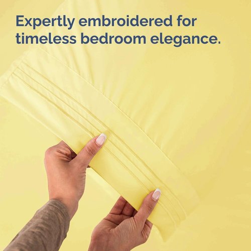 King Pillow Cases by [Brand Name] - Ultra Soft Hotel Quality - Comfy & Wrinkle Free - 4 Piece Set in Yellow