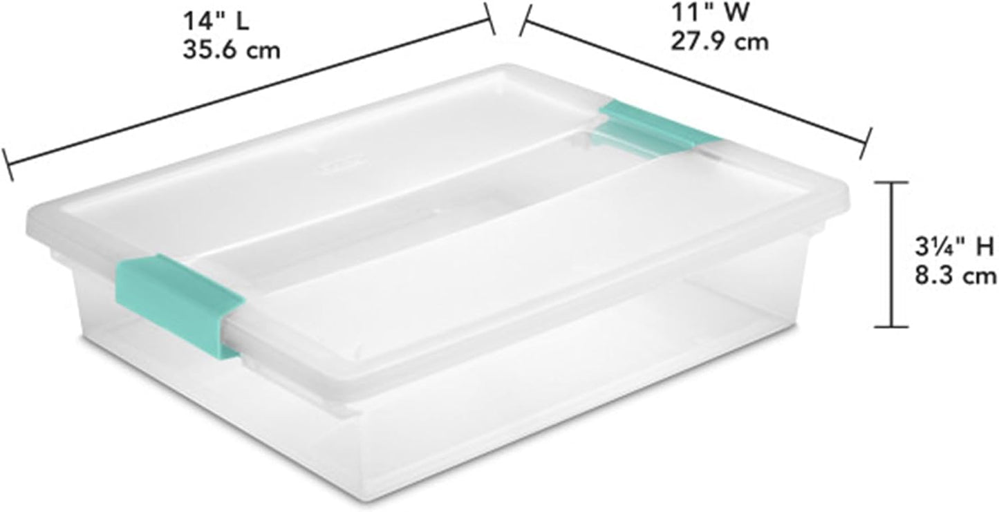 Sterilite 18-Pack Clip Box - Clear Storage Solution for Crafts, Supplies & Office Items