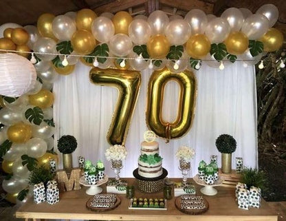 Gold Number 4 Balloon - 40 Inch Giant Foil Balloon for 4th Birthday Party Decorations