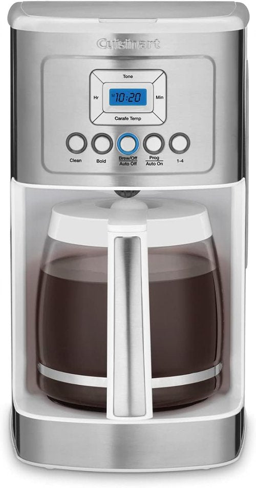 Cuisinart 14-Cup Coffee Maker - Programmable PerfecTemp with Brew Strength Control | Stainless Steel, White
