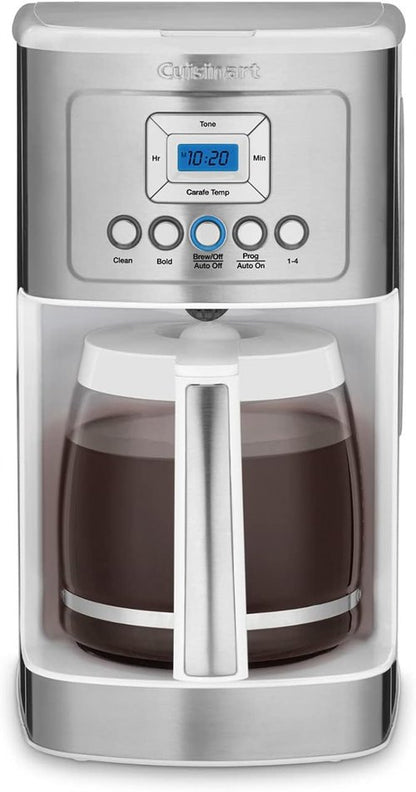 Cuisinart 14-Cup Coffee Maker - Programmable PerfecTemp with Brew Strength Control | Stainless Steel, White
