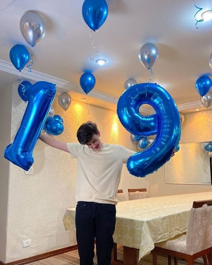Number 90 Balloon by [Brand Name] - 40-Inch Navy Blue Birthday Decoration for 90th Celebration