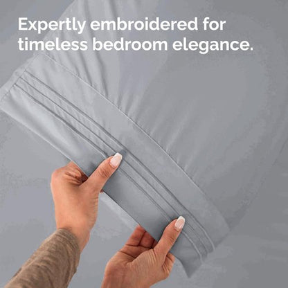 King Pillow Cases by [Brand Name] - Ultra Soft Hotel Quality Covers | Wrinkle-Free & Fade Resistant - Steel Blue - Set of 2