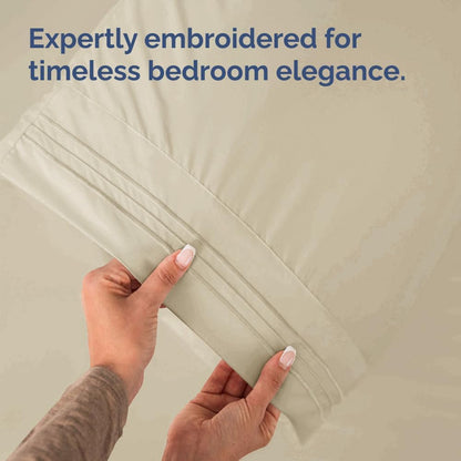 Skiennix Queen Pillow Cases Set of 4 - Ultra Soft Hotel Quality - Wrinkle Free & Stain Resistant - Wheat Color