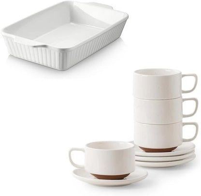 DOWAN Casserole Dish Set - Includes 5oz Coffee Cup for Versatile Cooking and Serving
