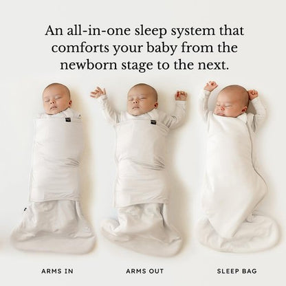 KYTE BABY Unisex Rayon Made from Bamboo Sleep Bag Swaddler for Babies, 1.0 Tog (Fog)