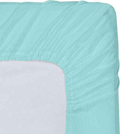 Utopia Bedding Twin XL Fitted Sheets - Soft Brushed Microfiber - Deep Pockets - Spa Blue (Pack of 2)