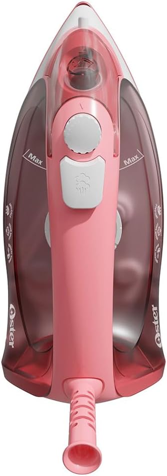 Oster Red Aeroceramic Iron - Ceramic Base for Smooth Gliding | 127V Power