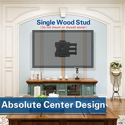 Mounting Dream Ultra Slim Full Motion TV Wall Mount, Low Profile Articulating TV Mount for 26 to 75 Inch TVs - Smooth Extension, Swivel, Tilt, Fits 16" Studs, Max VESA 400x400mm, Holds 88lbs