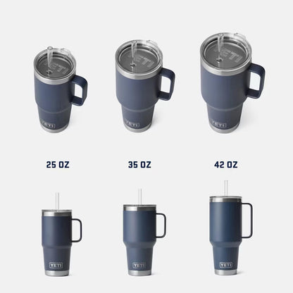 YETI Rambler 35 oz Tumbler - Vacuum Insulated Travel Mug with Handle & Straw Lid, Moon Dust Finish