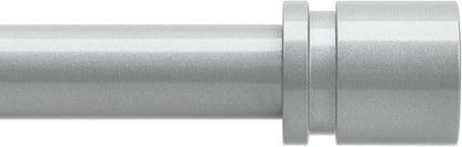 Byondeth Curtain Rods - Adjustable 16 to 200 Inches | 1 Inch Diameter with Aluminum End Cap, Silver Gray