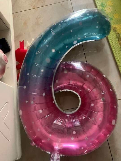 Starry Sky 40-Inch Number 0 Balloon - Perfect for 10th to 60th Birthday Celebrations | Party Decorations