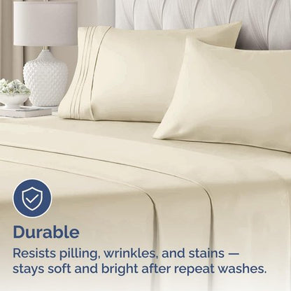 King Standard Pillow Cases by King - Ultra-Soft Hotel Quality Covers | Wrinkle Resistant & Machine Washable - 2 Piece Set in Wheat
