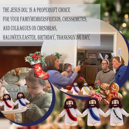 AKFAHOIF 100PCS Little Jesus Figures, Mini Jesus Figurines in Bulk, Multicolor Tiny Jesus Figures, Miniature Figurines to Hide and Seek Religious Gifts for Easter Egg Stuffers