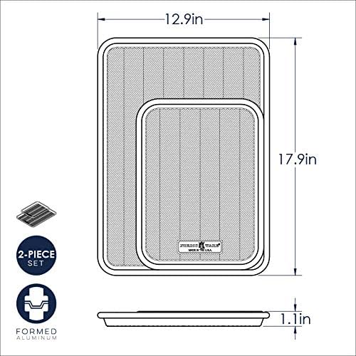 Nordic Ware Prism Baking Sheets - Half & Quarter Size | Durable Natural Finish