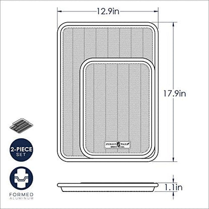 Nordic Ware Prism Baking Sheets - Half & Quarter Size | Durable Natural Finish