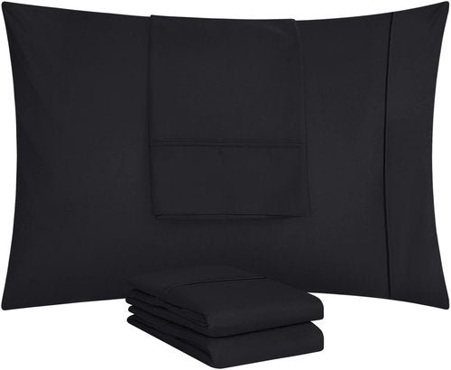 Utopia Bedding Queen Pillow Cases - 12 Pack - Envelope Closure - Soft Brushed Microfiber Fabric - Shrinkage and Fade Resistant Pillow Covers Queen Size 20 X 30 Inches (Queen, Black)
