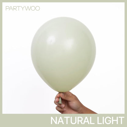 PartyWoo Sage Green Balloon Arch Kit - 152pcs in Various Sizes for Wedding & Birthday Decor | Boho Jungle Theme