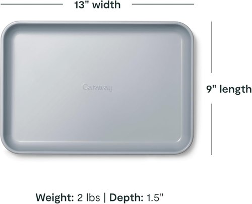 Caraway Nonstick Ceramic Baking Sheet Duo (9x13”) - Non-Toxic, Oven Safe, Mini Sheet Pan in Perracotta