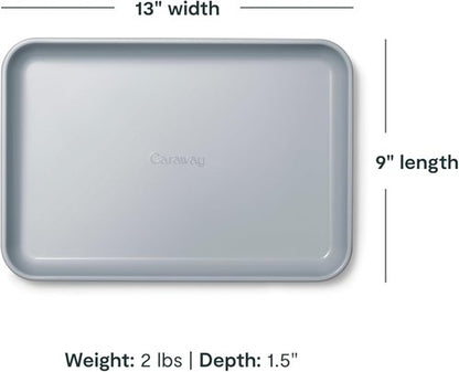 Caraway Nonstick Ceramic Baking Sheet Duo (9x13”) - Non-Toxic, Oven Safe, Mini Sheet Pan in Perracotta