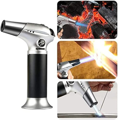 Skiennix Kitchen Blow Torch - Adjustable Flame Mini Lighter for BBQ, Baking & DIY Tasks