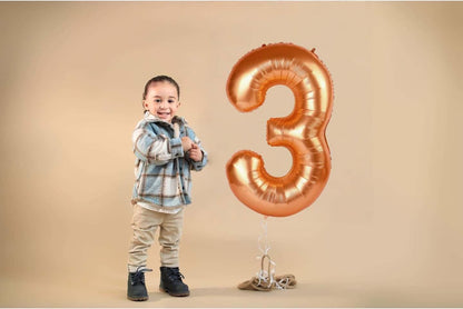 Orange 7 Balloon - 40 Inch Number Balloon for 7th Birthday Party Decorations
